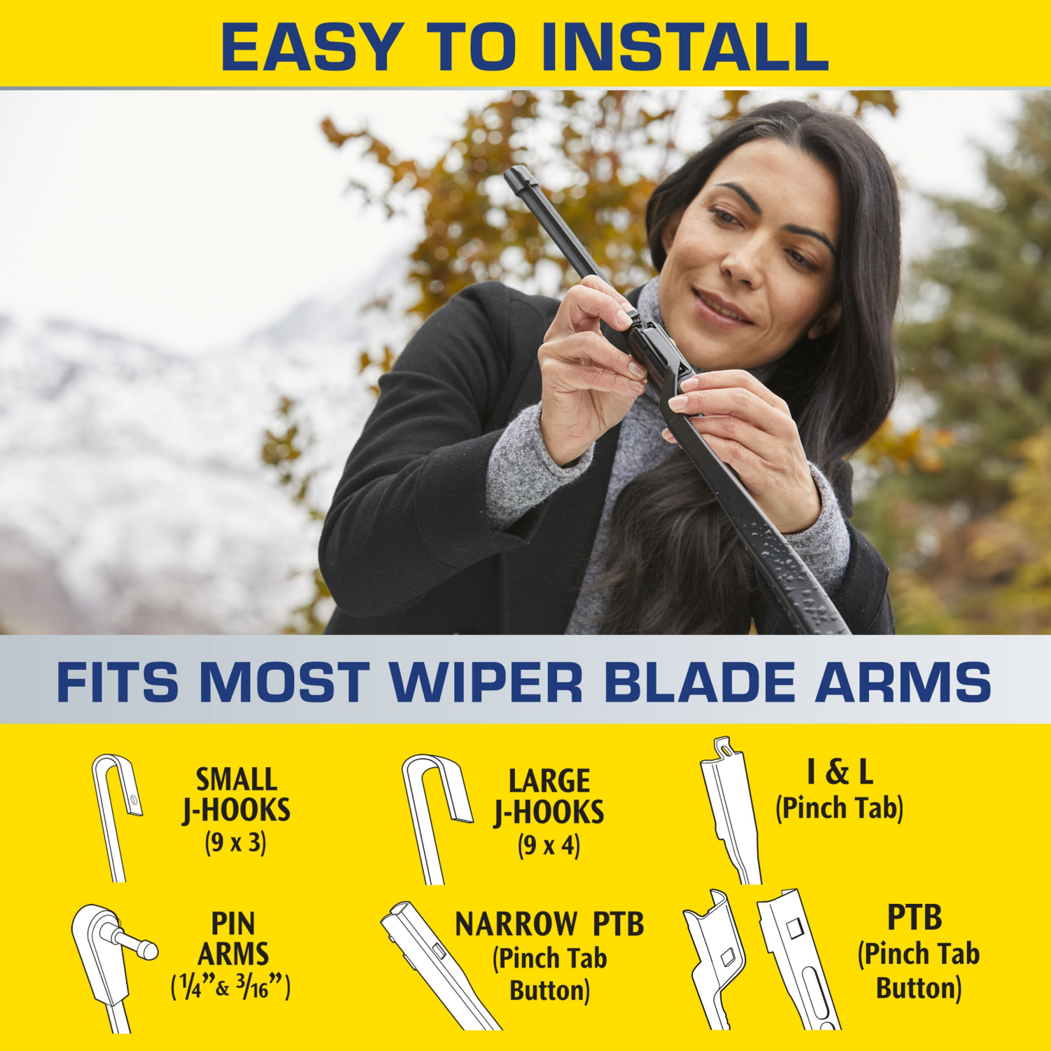 slide 3 of 8, Rain-X 21" Latitude Water Repellency Wiper Blade, 21 in