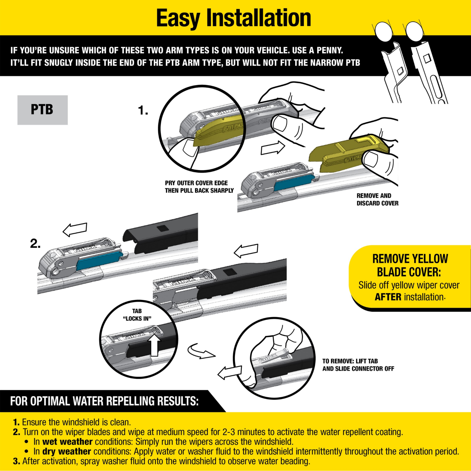 slide 6 of 8, Rain-X 17" Latitude Water Repellency Wiper Blade, 17 in