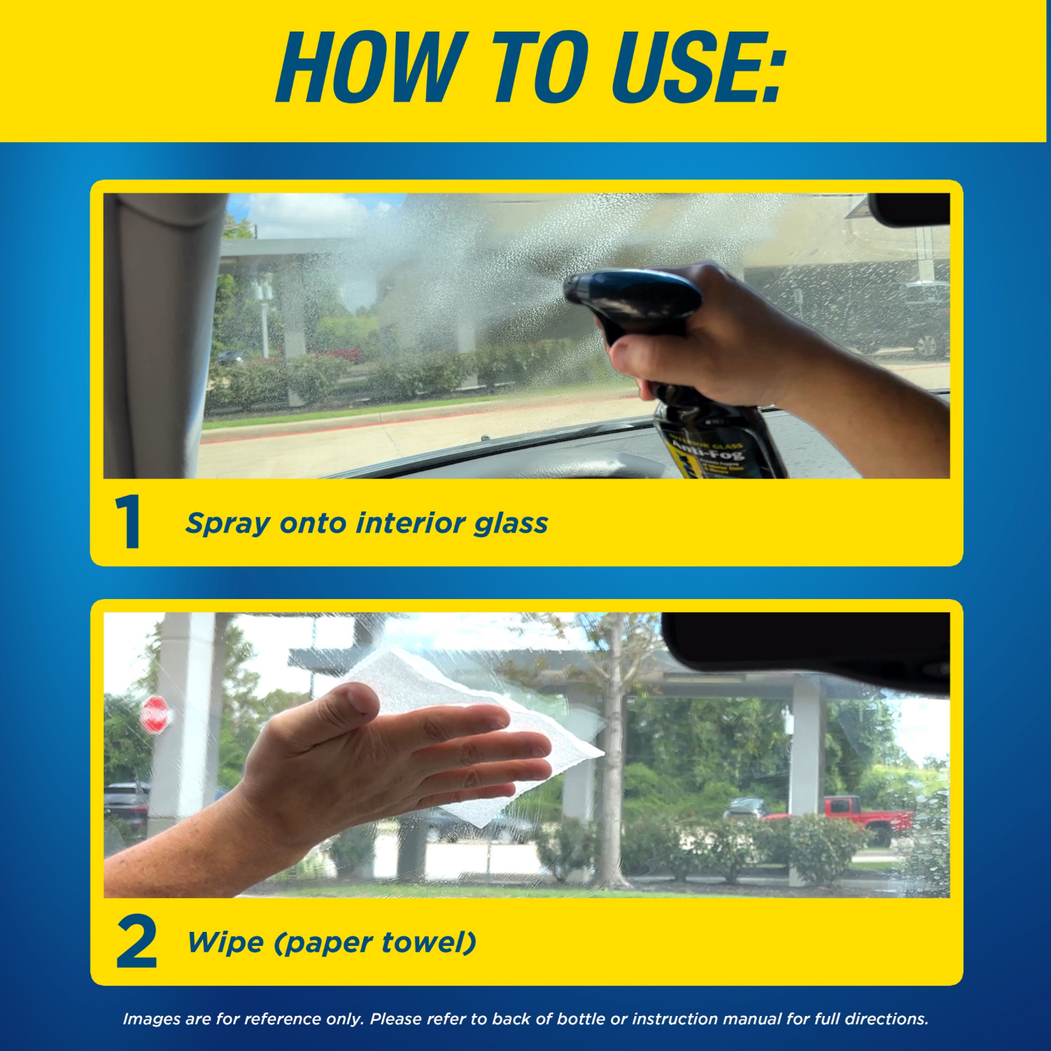 slide 3 of 5, Rain X Interior Glass Anti-Fog Spray, 16 oz