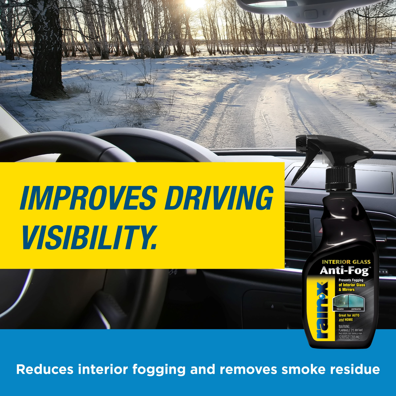 slide 5 of 5, Rain X Interior Glass Anti-Fog Spray, 16 oz