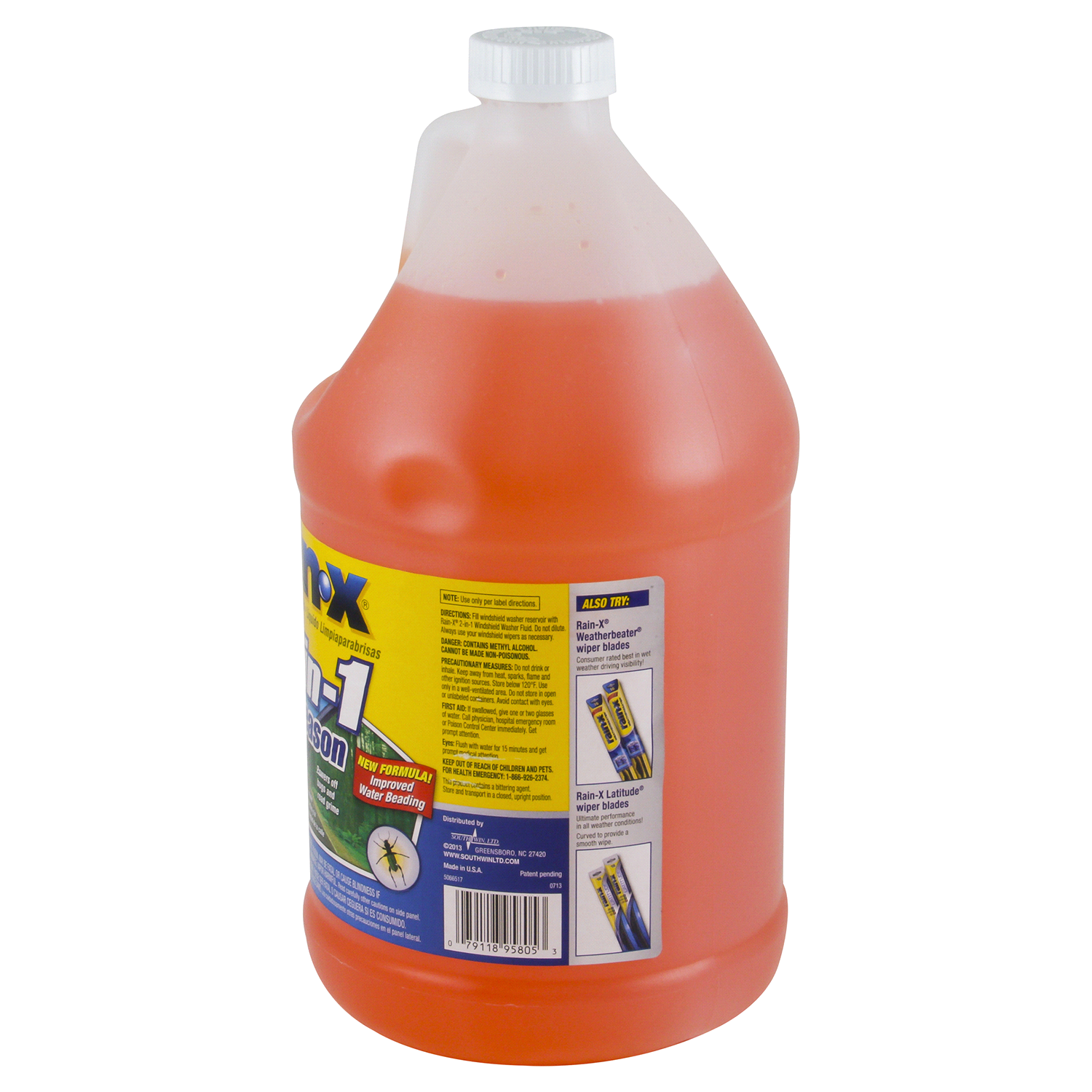 slide 3 of 3, Rain-X 2-in-1 All Season Windshield Washer Fluid 1 gal, 1 gal