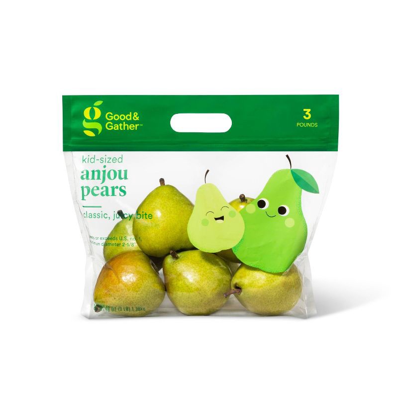 slide 1 of 3, Kid-Sized Anjou Pears - 3lb Bag - Good & Gather™, 3 lb