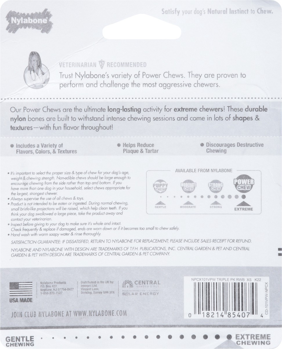 slide 10 of 13, Nylabone Power Chew Extreme X-Small Dog Toy Value Pack 1 Each, 1 ct