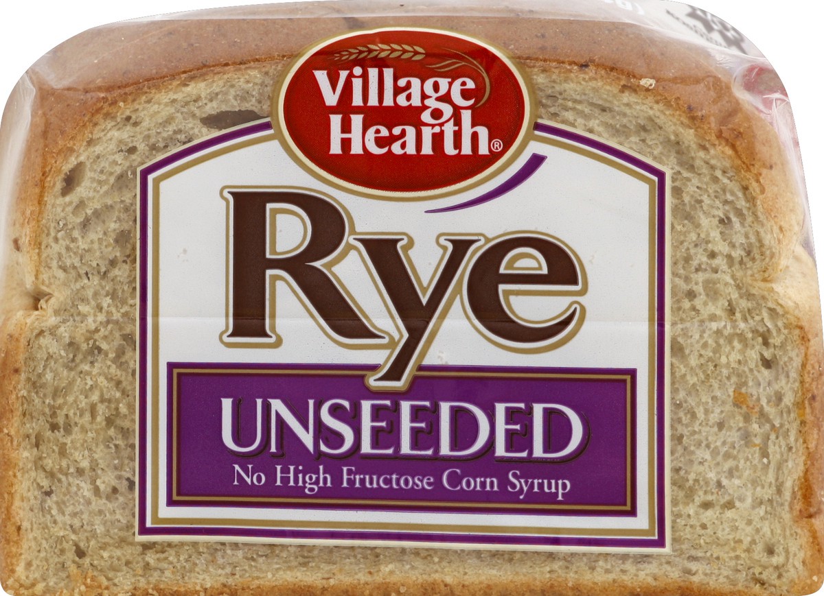 slide 1 of 1, Village Hearth Unseeded Rye Bread, 16 oz