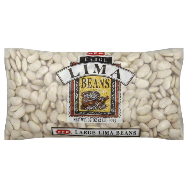 slide 1 of 1, H-E-B Large Lima Beans, 32 oz