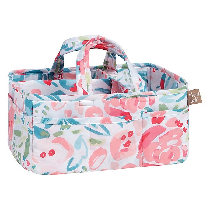 slide 3 of 4, Trend Lab Painterfly Floral Multicolor Storage Caddy, 1 ct