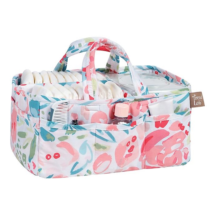 slide 1 of 4, Trend Lab Painterfly Floral Multicolor Storage Caddy, 1 ct