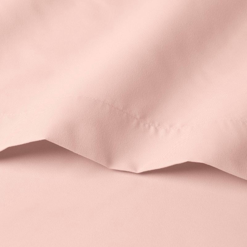 slide 3 of 4, Twin/Twin XL Microfiber Sheet Set Blush - Room Essentials™: Polyester, Peached, 170 Thread Count, 3-Piece Set, 1 ct