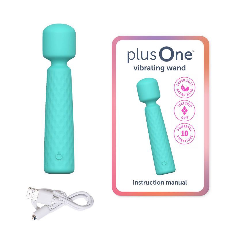 slide 2 of 12, plusOne Rechargeable and Waterproof Wand Vibrator, 1 ct