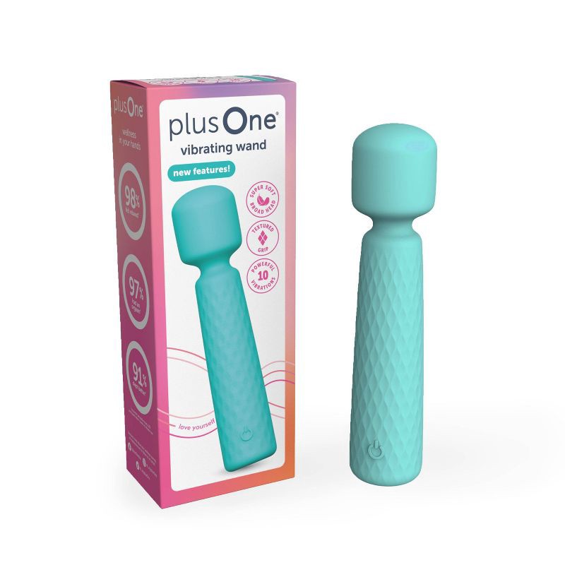 slide 1 of 12, plusOne Rechargeable and Waterproof Wand Vibrator, 1 ct