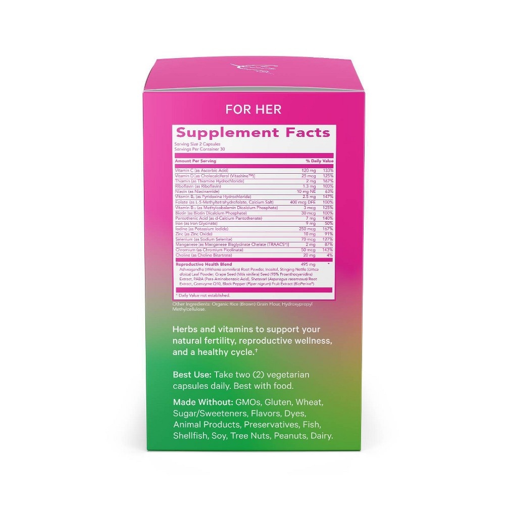 slide 3 of 3, Pink Stork His & Hers Fertility Capsules, 120 ct