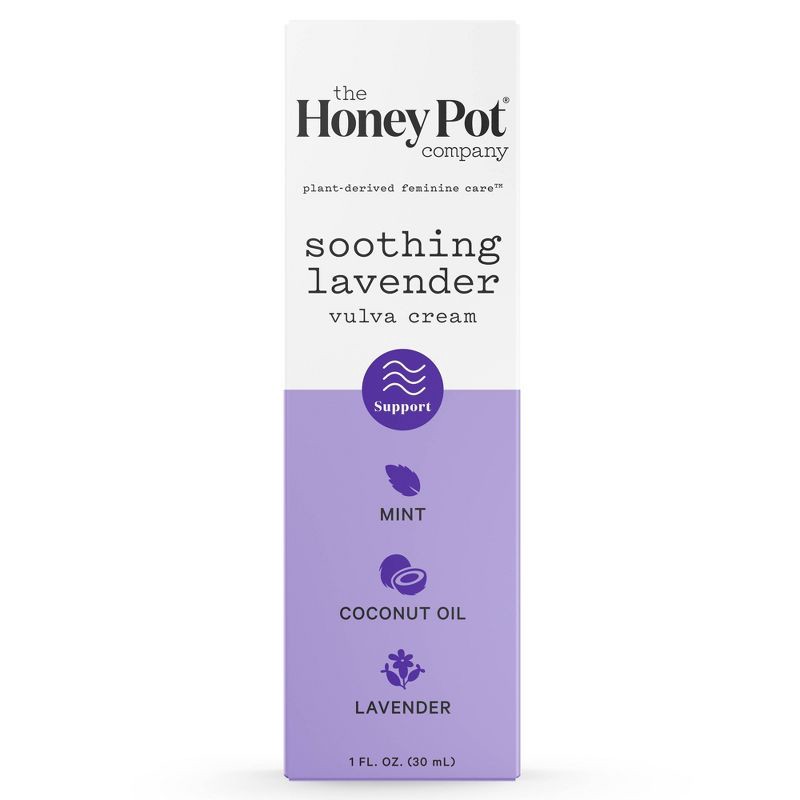 slide 1 of 9, The Honey Pot Company, Soothing Lavender Vulva Cream - 1 fl oz, 1 fl oz