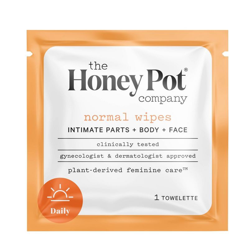 slide 2 of 8, The Honey Pot Company, Normal Feminine Cleansing Wipes, Intimate Parts, Body or Face - 15ct, 15 ct