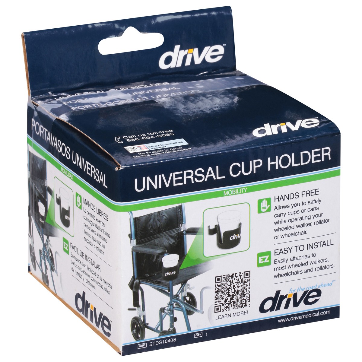 slide 2 of 9, Drive Mobility Universal Cup Holder 1 ea, 1 ct