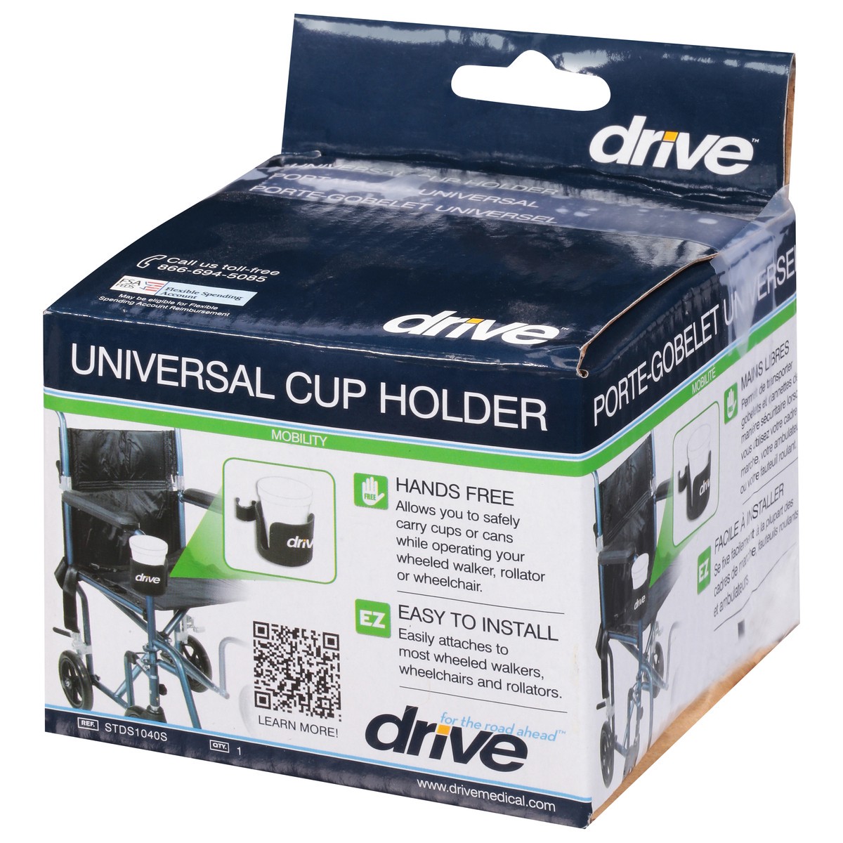 slide 3 of 9, Drive Mobility Universal Cup Holder 1 ea, 1 ct