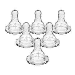 Dr. Brown's Level 4 Narrow Baby Bottle Silicone Nipple - Fast Flow, 6pk - 9m+: BPA-Free, Compatible With Dr. Brown's Bottles