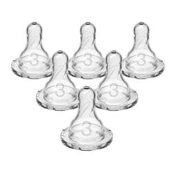 Dr. Brown's Level 3 Narrow Baby Bottle Silicone Nipple - Medium-Fast Flow - 6pk - 6m+