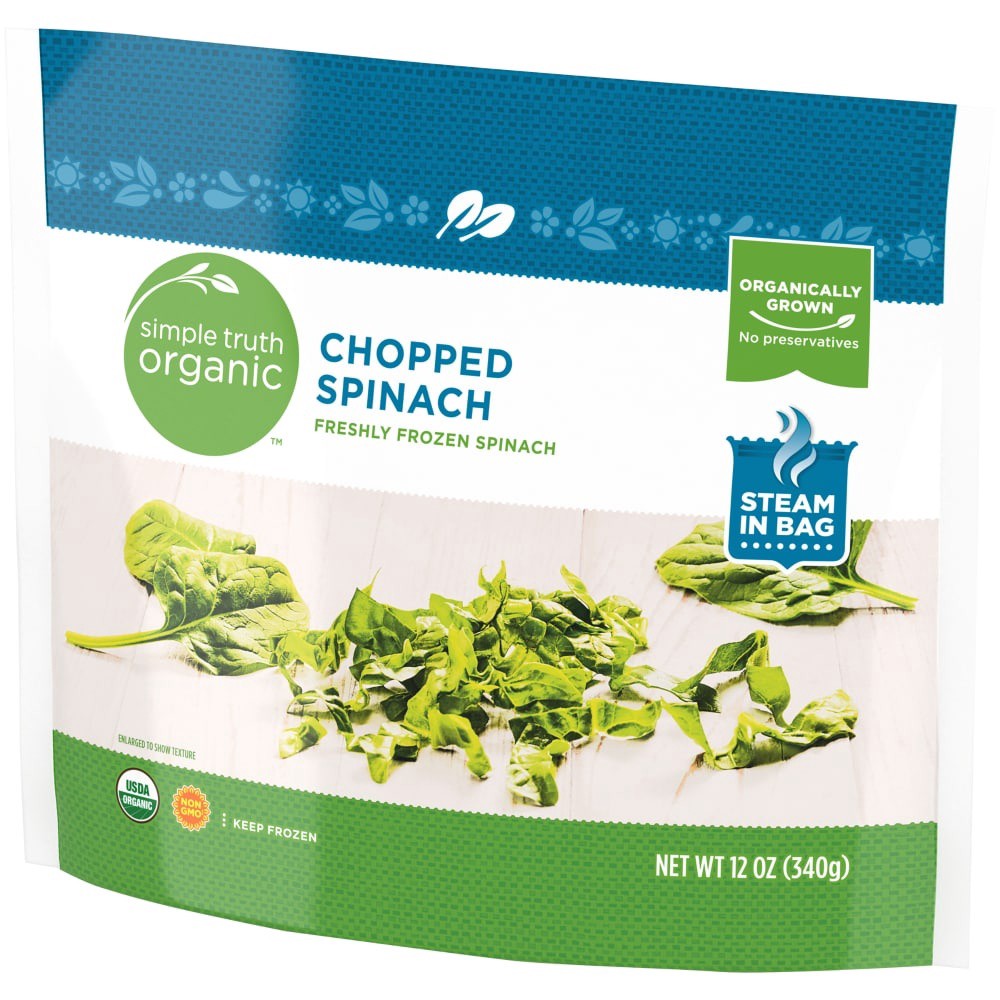 slide 3 of 3, Simple Truth Organic Organic Chopped Spinach, 12 oz