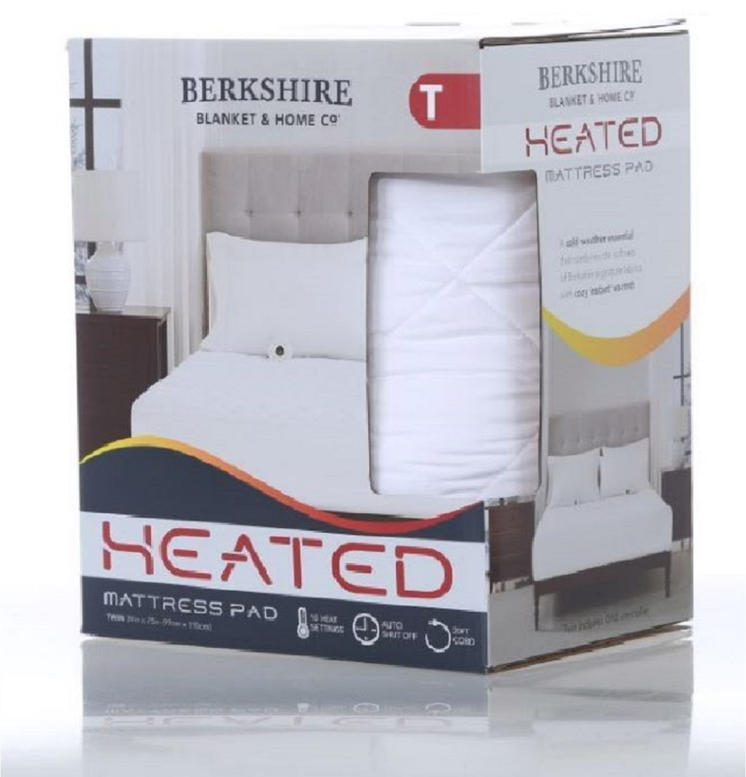slide 2 of 3, BERKSHIRE BLANKET Berkshire Heated Mattress Pad, King, 78 x 80                    +15 in
