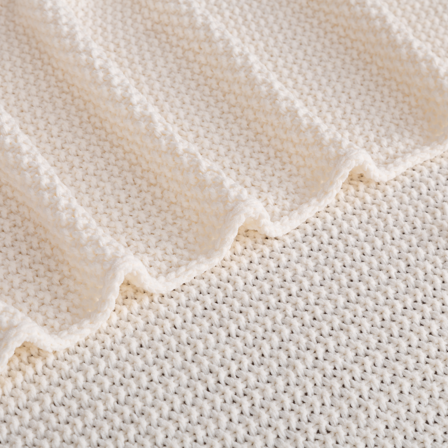 slide 3 of 3, BERKSHIRE BLANKET Berkshire Seed Knit Chenille Throw Cream, 50 in x 70 in, 50 in x 70 in