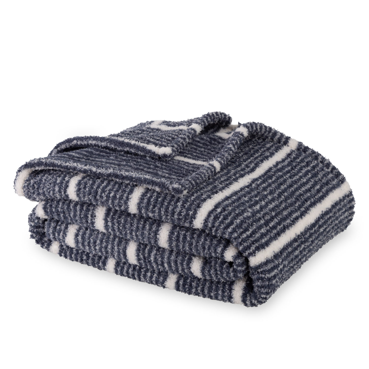 slide 3 of 4, BERKSHIRE BLANKET Berkshire Printed Retro Comfort Plush Throw Navy, 50 In X 70 In, 1 ct