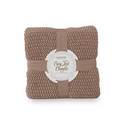 BERKSHIRE BLANKET Berkshire Seed Knit Chenille Throw Chino, 50 In X 70 In