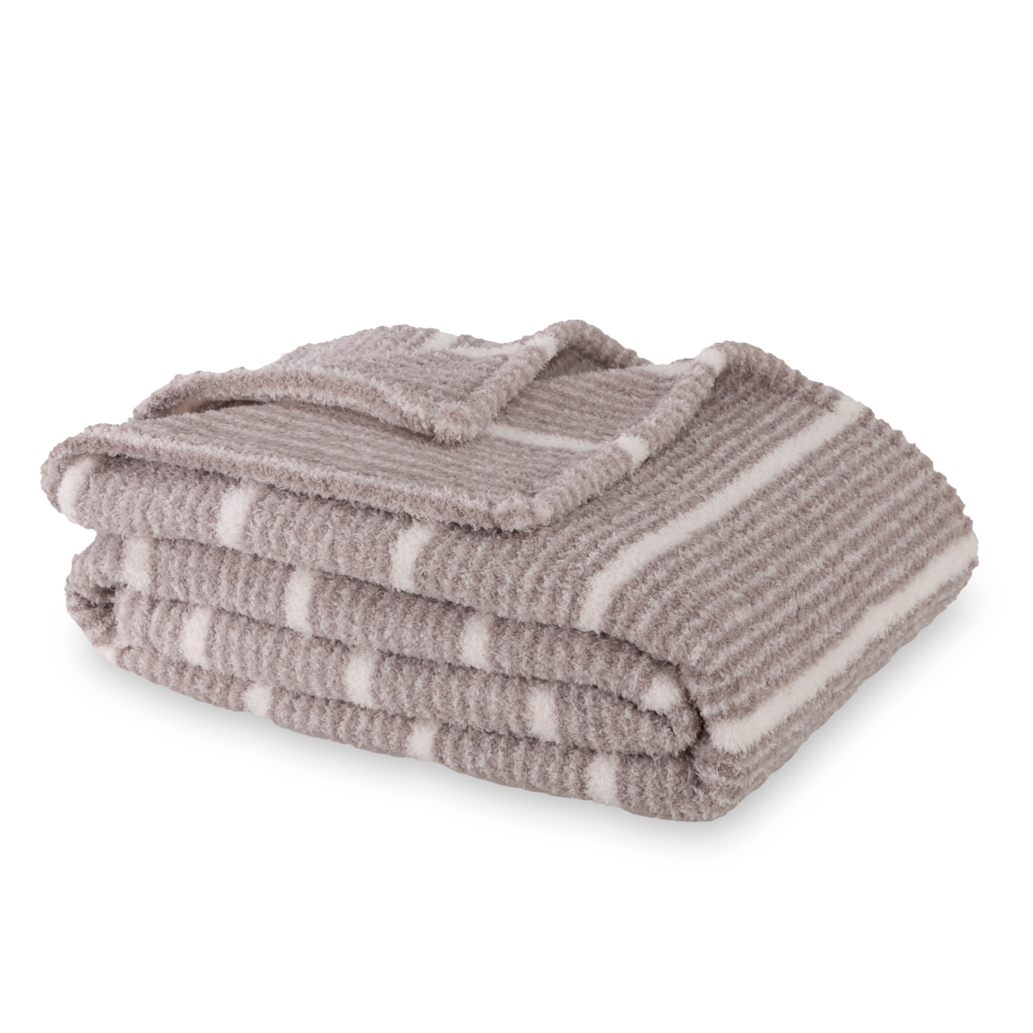 slide 3 of 4, BERKSHIRE BLANKET Berkshire Printed Retro Comfort Plush Throw Light Grey, 50 In X 70 In, 50 x 70