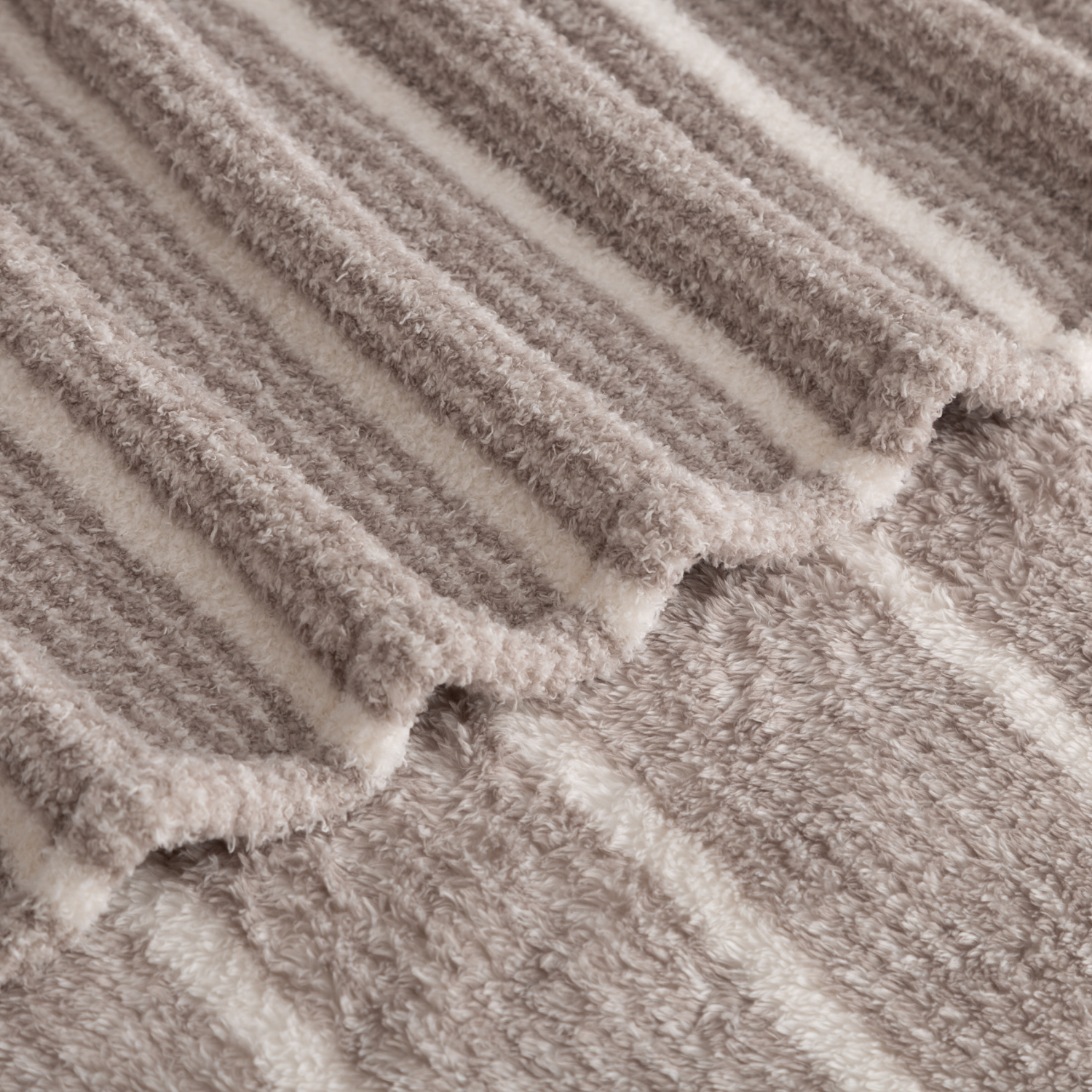 slide 4 of 4, BERKSHIRE BLANKET Berkshire Printed Retro Comfort Plush Throw Light Grey, 50 In X 70 In, 50 x 70