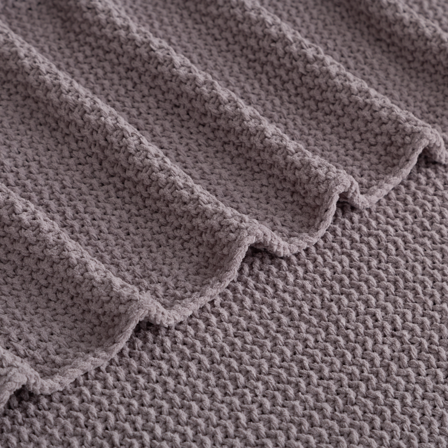 slide 3 of 3, BERKSHIRE BLANKET Berkshire Seed Knit Chenille Throw Steel Grey, 50 in x 70 in, 1 ct