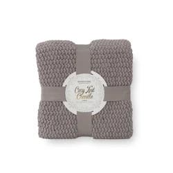 BERKSHIRE BLANKET Berkshire Seed Knit Chenille Throw Steel Grey, 50 in x 70 in