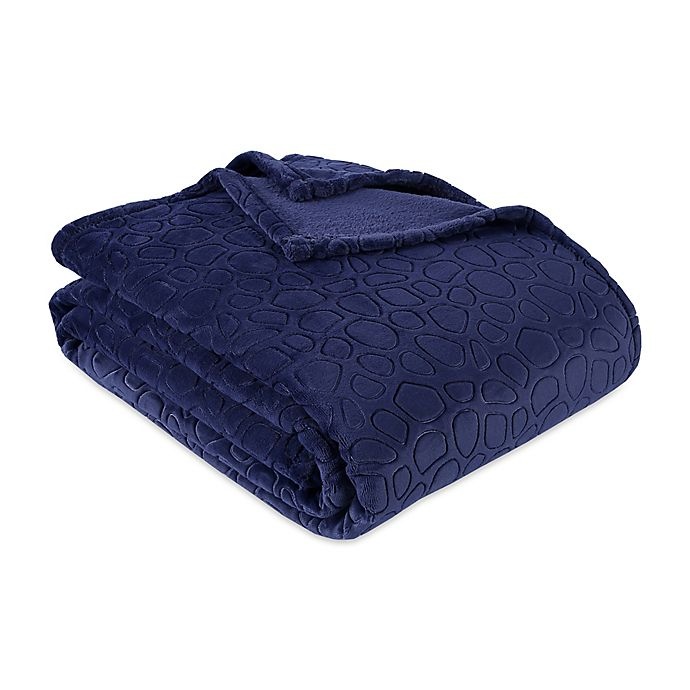 slide 1 of 1, Berkshire Blanket Plush PrimaLush King Blanket - Navy, 1 ct