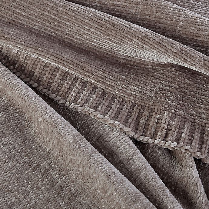 slide 2 of 3, Berkshire Blanket Solid Chenille Throw Blanket - Taupe, 1 ct