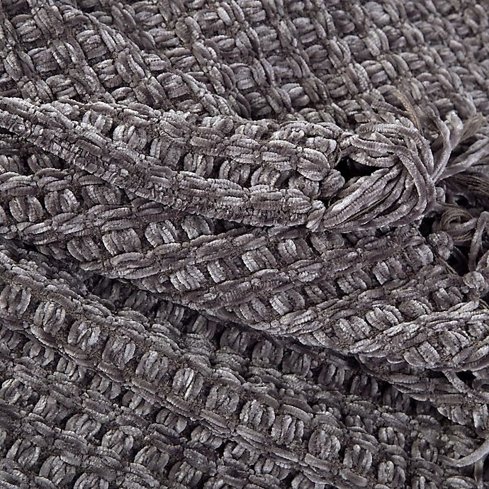 slide 3 of 3, Berkshire Blanket & Home Co. Textured Chenille Throw Blanket - Charcoal, 1 ct