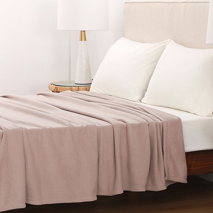 Simply Essential Microfleece Full/Queen Blanket Mocha 1 ct Shipt