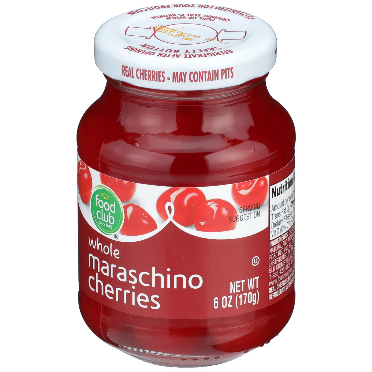 slide 3 of 9, Food Club Maraschino Cherries, 6 oz