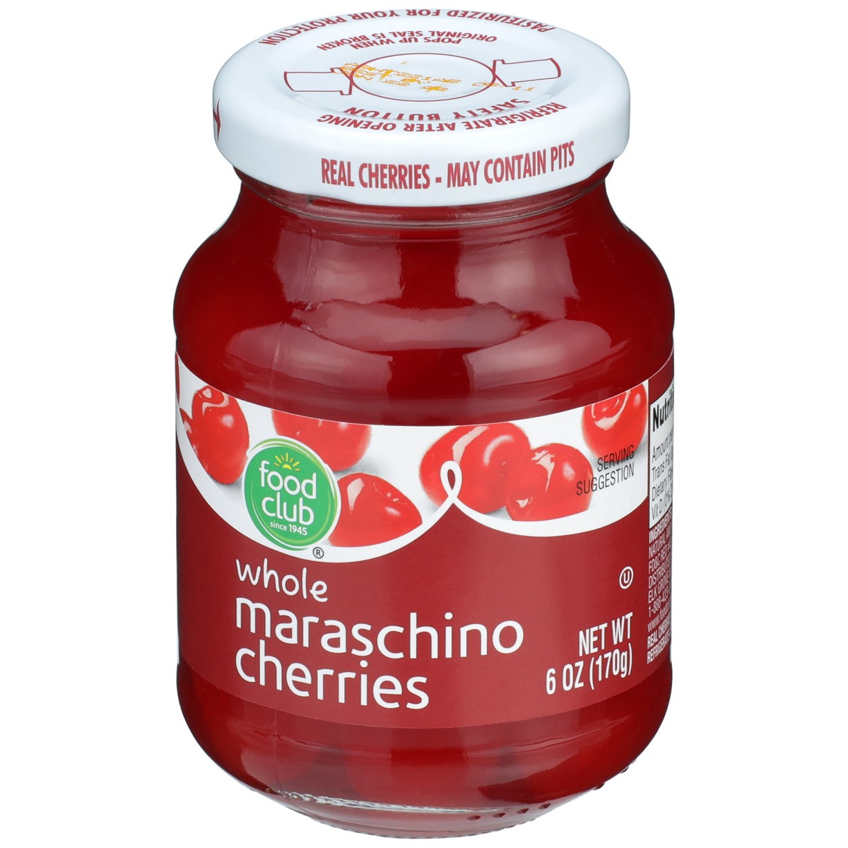 slide 1 of 9, Food Club Maraschino Cherries, 6 oz