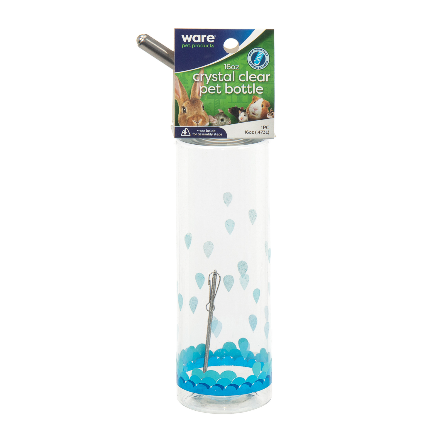 slide 1 of 2, Crystal Clear Small Animal Water Bottle, 16 oz