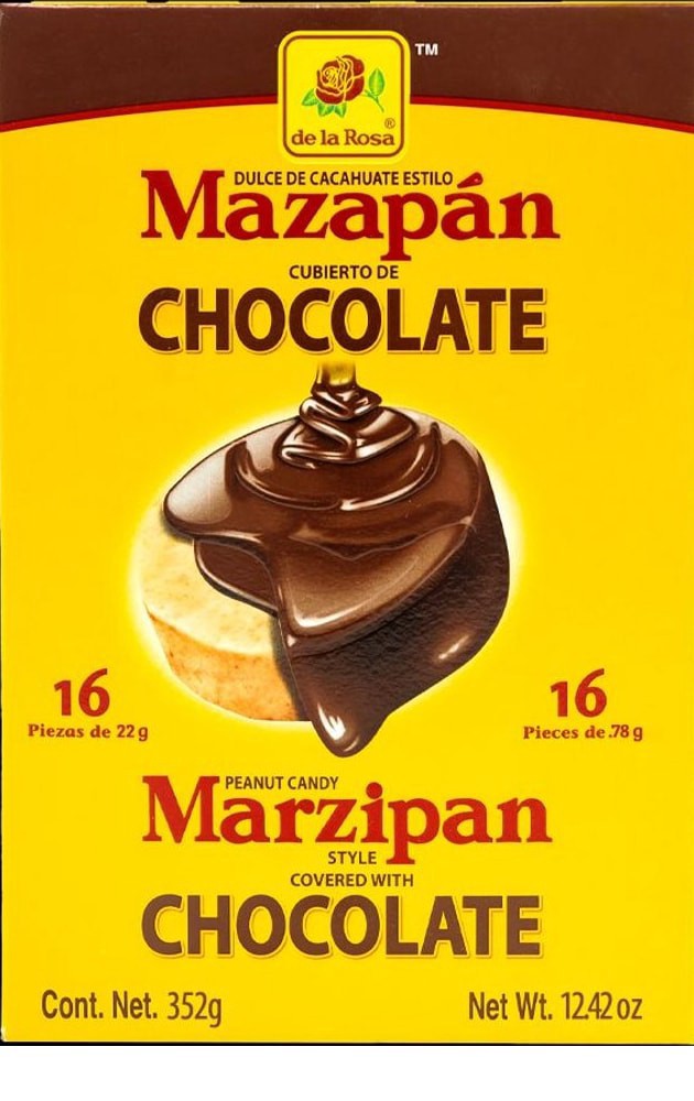 slide 1 of 1, De La Rosa Mazapán con Chocolate, 12.42 oz