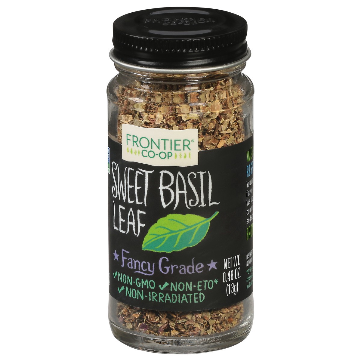 slide 3 of 9, Frontier Co-Op Sweet Basil Leaf 0.48 oz, 0.48 oz