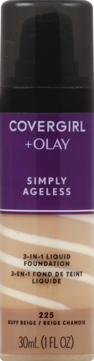 slide 2 of 7, Covergirl + Olay Simply Ageless 3-In-1 Foundation, Buff Beige 225, 1 oz