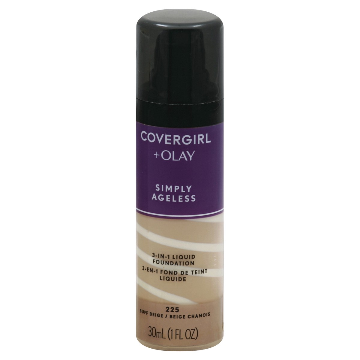 slide 3 of 7, Covergirl + Olay Simply Ageless 3-In-1 Foundation, Buff Beige 225, 1 oz