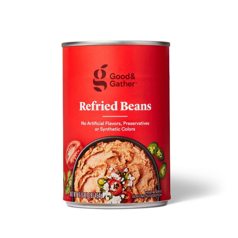 slide 1 of 4, Classic Refried Pinto Beans 16oz - Good & Gather™, 16 oz