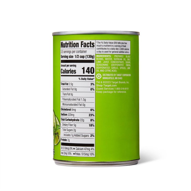 slide 3 of 4, Refried Black Beans with Lime 16oz - Good & Gather™, 16 oz