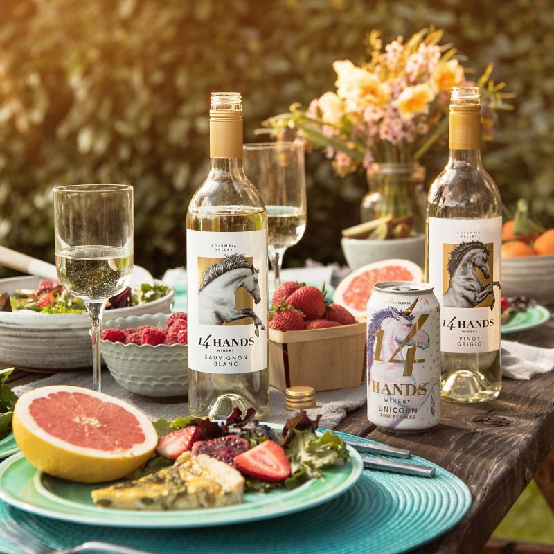 slide 7 of 8, 14 Hands Winery 14 Hands Unicorn Rosé Bubbles Sparkling Wine - 355ml Can, 355 ml