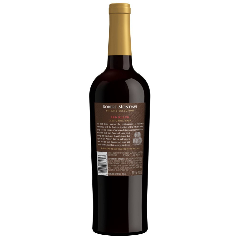 slide 3 of 3, Robert Mondavi Private Selection Rye Barrel Aged Red Blend Red Wine, 750 ml