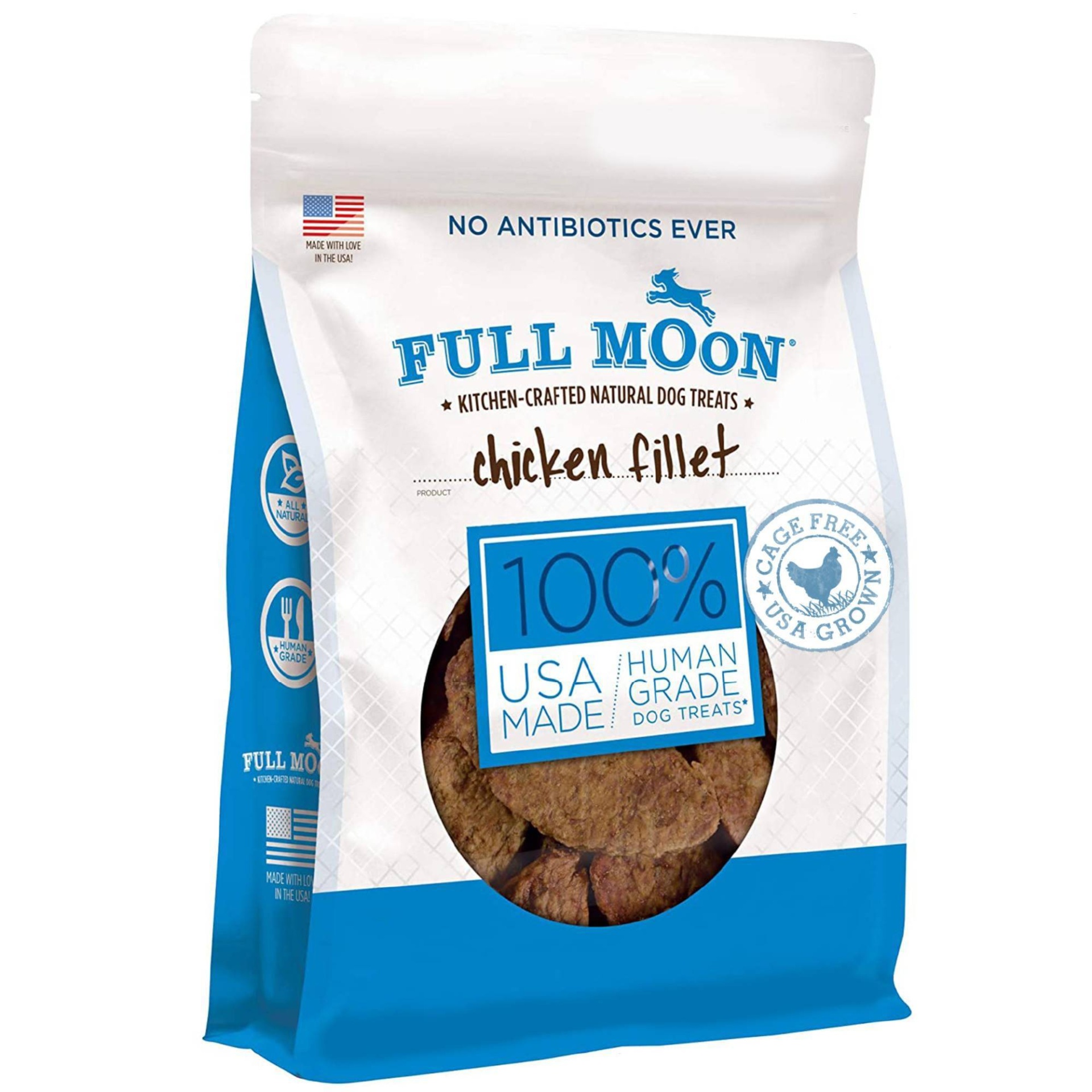 slide 1 of 4, Full Moon Chicken Fillet Chewy Jerky Dog Treats, 48 oz