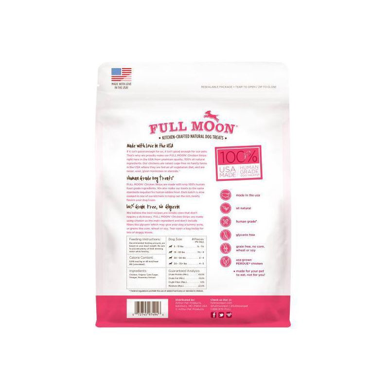 slide 2 of 4, Full Moon Chicken Strips Jerky Dog Treat - 24oz, 24 oz