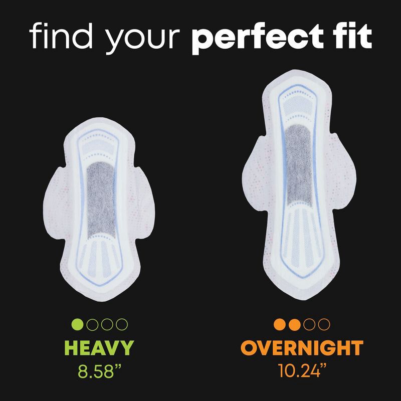 slide 4 of 11, U by Kotex Balance Sized for Teens Ultra-Thin Pads with Wings - Overnight - Unscented - 24ct, 24 ct