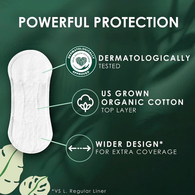 slide 3 of 13, L . Cotton Topsheet Ultra Thin Extra Coverage Panty Liners - 80ct, 80 ct