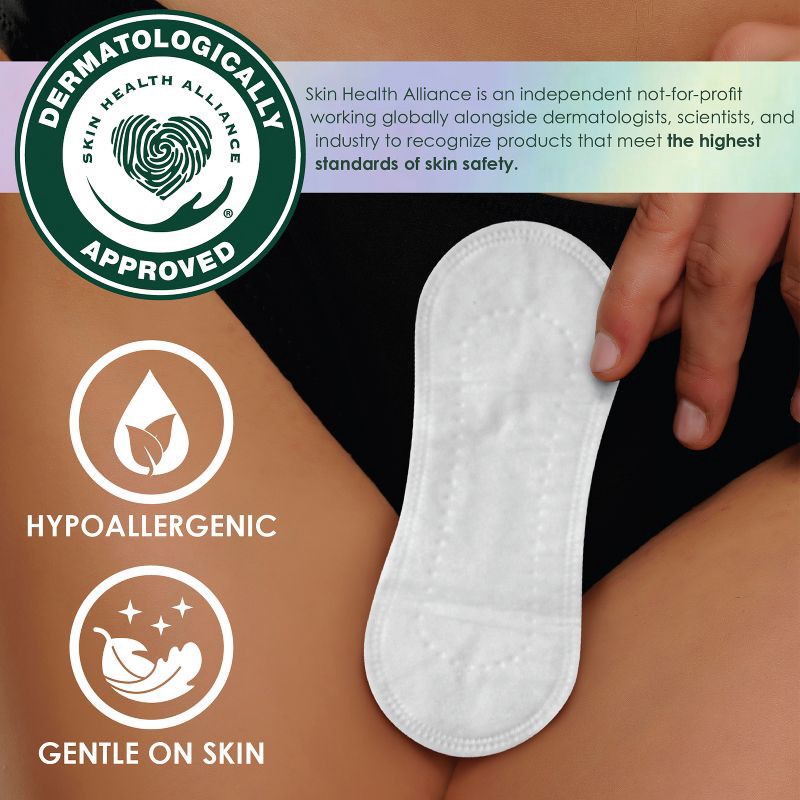 slide 7 of 12, L . L. Organic Cotton Top Layer Ultra Thin Liners - Extra Coverage Absorbency - 80ct, 80 ct